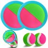 Jalunth Ball Catch Set Game Toss Paddle - Beach Toys Back Yard Outdoor Games Pool Backyard Target Throw Catch Sticky Set Age 3 4 5 6 7 8 9 10 11 12 Years Old Boys Girls Kids Easter Gifts Blue