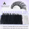Fluffy Lash Clusters with Bottom Lashes Thick 200D Volume Individual Lashes 12-25mm Wispy Eyelash Clusters D Curl Cluster Eyelash Extensions 264pcs DIY Lash Extension for Beginners