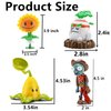 JHESAO 4 PCS Plants and Zombies Toys Action Figures Zombies PVZ Toys Sets 1 2 Series Great Gifts for Kids and Fans, Birthday and Christmas Party New