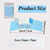 Heyen 36Pcs WaterProof Lace Front Wig Tape Double Sided Wig Tape Strong Adhesive Tape Strips C-Shaped Wig Tape for Toupee Hair Pieces and Hair Extension (36Pcs), blue