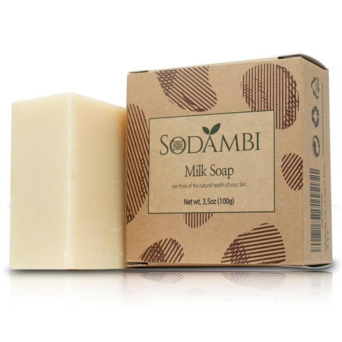 sodambi Cow Milk Soap – 3.5Oz Soap Bar – All Natural Body Soap - Luxurious Handmade Soap for Face and Body – Pure Formula with No Parabens, Sulphates – Intense Moisturizing Effect