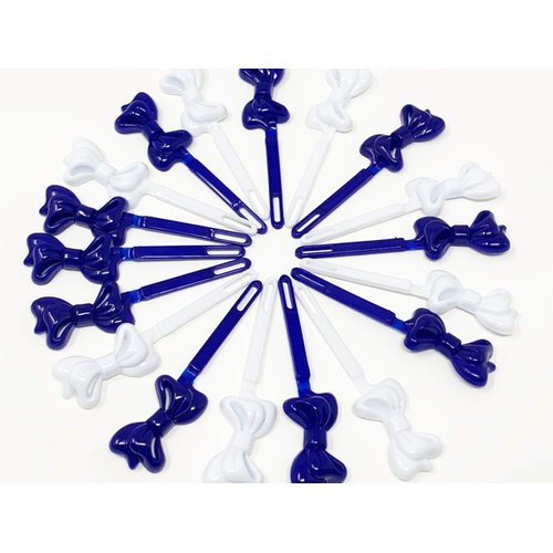 Tara Girls Self Hinge Multi Design Plastic Bow Hair Barrettes Selection Pack Of 2 (BR-110)