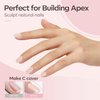 modelones Builder Nail Gel, 8-in-1 Cover Nude Gel Builder, LED Nail Lamp Cured Hard Gel Builder for Nail Thickening Nail Strengthener Extension Gel Rubber Base Gel Polish Glue Gel in a Bottle