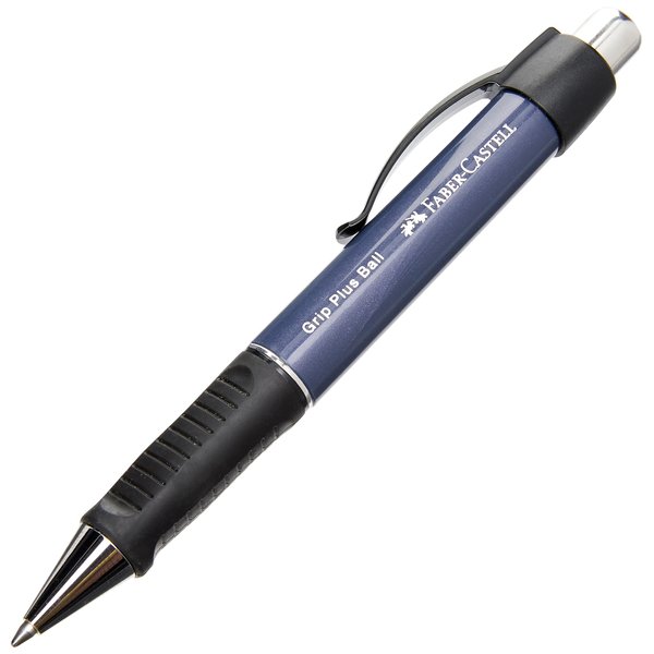 Faber-Castell Grip Plus Ball 140732 ballpoint pen, refill M, blue metallic barrel, blue ink colour, 1 piece