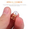 Luxshiny Pearls for Hair 12pcs Pearl Spiral Hair Pins, Gold Twists Hair Coils Pearls Hair Clip Pearl Hair Accessories for Wedding Party Prom