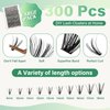 DIY Lash Extension Kit KEYYOU 300Pcs Individual Eyelash Extension Kit 30D 0.07D Curl 9-18MIX Lash Clusters Kit with Lash Glue Remover Applicator Easy to Use for Beginners(Kit-30D-0.07D,9-18MIX)