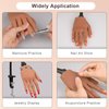 Practice Hand for Acrylic Nails,Silicone Nail Practice Hand with Stand Bracket,Flexible Bendable Nail Practice Fake Hand, Nail Training Hand Mannequin for Nail Art Display Beginners, Nail Tech