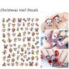 Christmas Nail Art Stickers 6 Sheets Christmas Nail Stickers 3D Self Adhesive Nail Design Winter Xmas Cute Cartoon Nail Decals for Women Girls Christmas Nail Decoration Xmas Nail Stickers