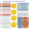 CHEFAN Fraction Tiles & Circles Activity Set, Fraction Educational Puzzle for Kids, Math Manipulatives for Elementary School Classroom Educational Kit