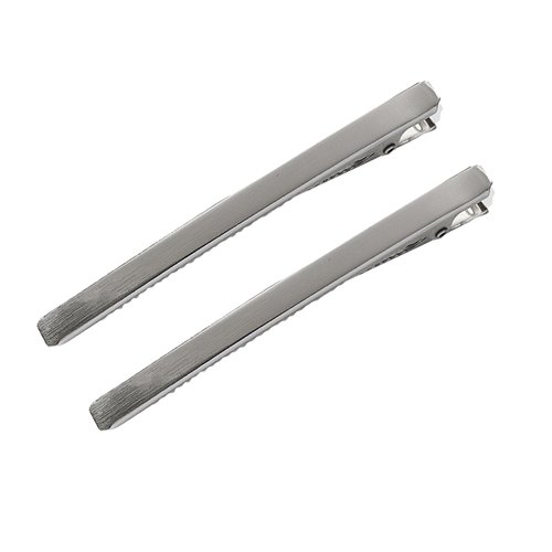 Invisible Shiny Brushed Metal Duckbill Hair Clips Alligator Tight Bite Hair Pins Teeth Hair Clips Hairdressing Salon Hair Grip DIY Accessories Hairpins for Hair Styling Hairdresser (Silver)
