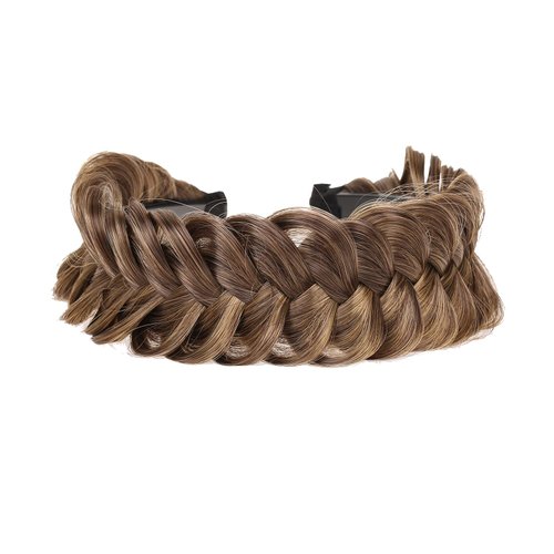 vowyore Fishtail Braided Headband With Teeth - Chunky Plaited Braid Hair Band, Synthetic Hairpiece for Girls and Women