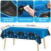 gisgfim Video Game Party Supplies Tableware Set for 20 Guests Gaming Party Birthday Plates Blue Gamer Party Decorations Includes 7inch Plates, Napkins, Tablecloth