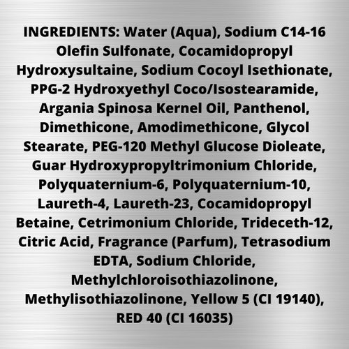 Black Canyon Graham Cracker Scented Argan Oil Hair Shampoo, Conditioner and Hair Detangler