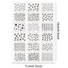GLOBLELAND Mini Marks Pattern Clear Stamps Background Rubber Clear Stamps Star Heart Backgroun Clear Stamps for DIY Scrapbooking Photo Album Decorative Cards Making 6.3x4.33inch