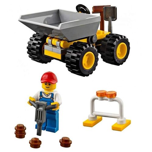 LEGO City Mini Dump Truck Vehicle and Construction Worker Minifigure Toy Set 30348 (Bagged)