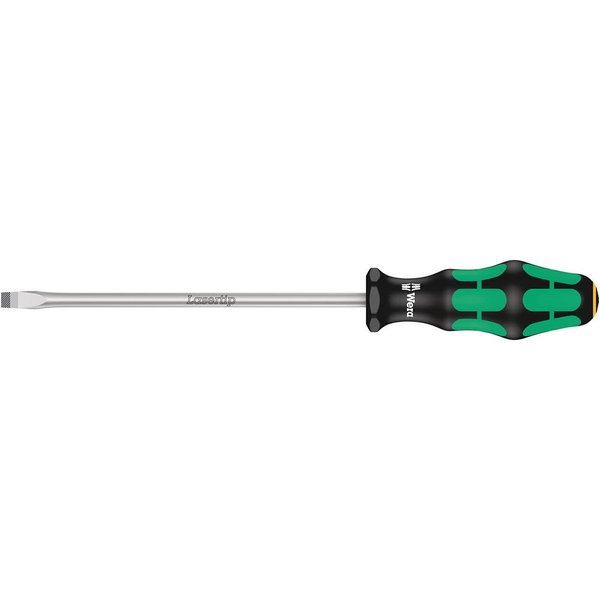 Wera 05007640001 Kraftform Plus 334 Slotted Screwdriver, Lasertip, 8mm Head, 7" Blade Length