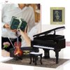 iLAND Piano Music Box & Miniature Violin w/Giftbox, 1/12 Scale Accessories of Dollhouse Piano Room with Timeless Melody The Castle in The Sky, Romantic Gift