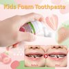 Foam Toothpaste Kids, Toddler Toothpaste with Low Fluoride, Kids Foam Toothpaste for U Shaped Toothbrush Electric Toothbrush, Foam Toothpaste for Children Kids Ages 3 Plus (Watermelon+Strawberry)