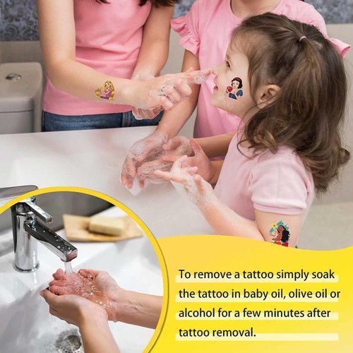 40Pcs Princess Party Favors Tattoo Sticker for Kids, Princess Birthday Party Supplies Removable Skin Safe Princess Characters Tattoo Sticker Princess Movie Theme Party Supplies For Kids Gift