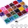 PAXCOO 624Pcs Sealing Wax Beads, Sealing Wax for Wax Seal Stamp, Hexagon Wax Seal Beads with A Wax Spoon and 4Pcs Tea Candles (24 Colors)