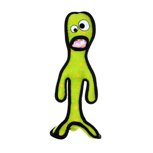 TUFFY - World's Tuffest Soft Dog Toy - G6 Alien Green-Multiple Layers. Made Durable, Strong & Tough. Interactive Play (Tug, Toss & Fetch). Machine Washable & Floats