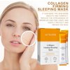 20 Packs Collagen Firming Mask Protein Face Care Moisturizing Hydrating Anti-aging Face Masks Wash-Free Sleeping Mask