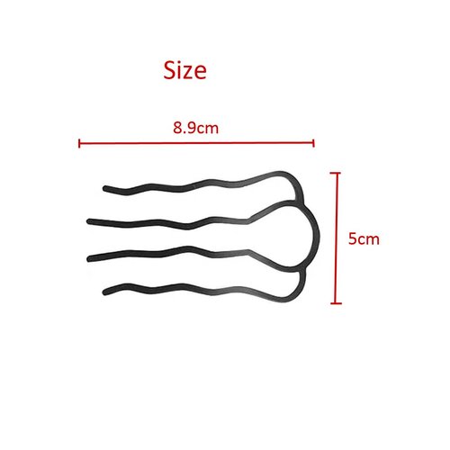 6 Piece Metal Hair Fork Clip Hair Side Combs Hair Pins Buns Updo U-Shape Hair Fork Clip French Twist Hair Styling Tool Accessories for Women