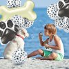 46 Pieces Dog Themed Balloons Include 40 Pieces Dog Paw Print Latex Balloons 3 Pieces Bone Shaped Foil Balloons and 3 Pieces Dog Paw Print Foil Balloons Props for Pets Birthday Party Decorations