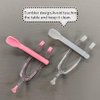AITIME Soft Contact Lens Insertion and Removal Tool Set - Contact Lens Handler Device Includes Tweezers and Soft Silicone Scoop, Contact Lenses Removers for Travel Home Use (Pink)