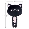 Forever 21 Hairbrush - 1pc Cute Animal Character Hairbrush, Comfort & Control Cushion Hair Brush w/Gentle Bristles, Cushion Base, and Animal Ears (BLACK CAT)