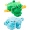 Dog Toy Squeakie Pad 2 Pack Hippo Alligator