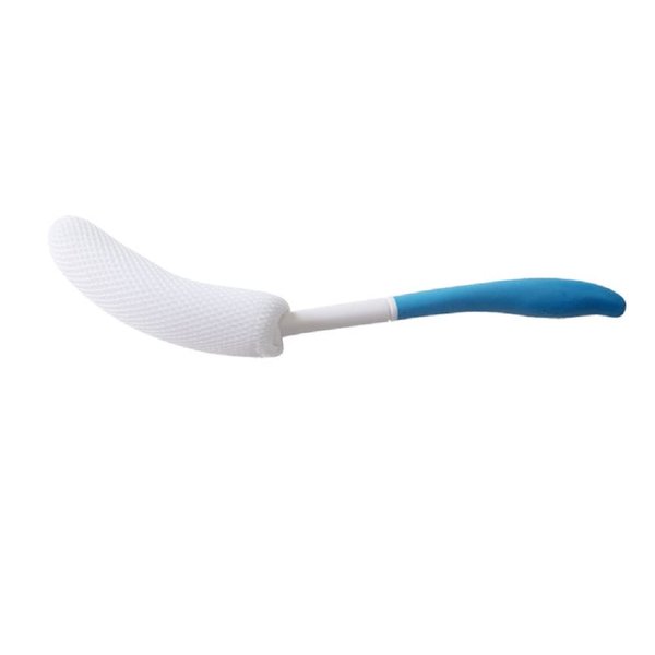 Shuiniba Body Back Bath Brush, Curve Long Handle Mesh Bag Sponge Rubbing Back Shower Brush, Replaceable Scrubbing Brush，Exfoliating Skin and A Soft Scrub Back Brush，Length is 15.35 Inch/39cm