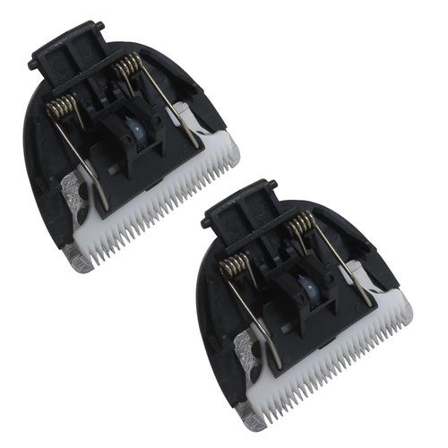 XSPANDER Updated Trimmer Blades Kit Compatible for Meridian Shaver Grooming Trimmer Body Special Part,Hair Trimmer Head Hygienic Ceramic Blades Replacement,2PCs Black Blades