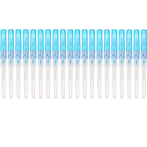 Piercing Needles,20PCS 22G IV Catheter Needles 22 Gauge Disposable Stainless Steel Hollow Body Piercing Needles for Ear Nose Belly Navel Nipple Piercing(22G) (22G)