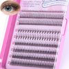 MLEN DIARY Clusters Fox Eye Lash Clusters Wispy Cat Eye Lashes Individual Lash Extensions with Bottom Lashes 4D C D Curl Manga Eyelash Extension Kit Natural Look False Lashes (4 in 1-296pcs)