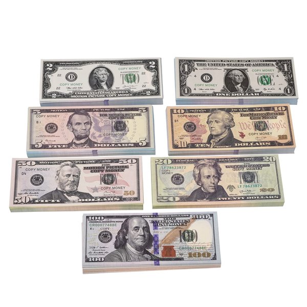 Ficheny Props Copy Money 140 pcs for Music Videos,Kids Learning Toys and Birthday Party