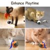 Migipaws Interactive Cat Ball Toy Set, Fun Tracker, Glowing Chase Ball with MystiChaser Pouch, Fluffy Tail, A Small Mice (Orange)