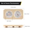 Dyna-Living 2 in 1 Sauna Wooden Sauna Hygrothermograph Indoor Fahrenheit Thermometer and Hygrometer for Hotel or Sauna Room