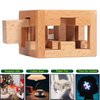 Onietoiy 60 Steps Hard Wooden Cube Brain Teaser Puzzle Toys Mini Size Big Challenge Gamges 3D Assembly and Disentanglement Unlock Toy Unique Learning Gift for Kids and Adults