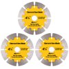 NYTiger 3 Pack 4-1/2 inch Diamond Saw Blades 4.5" Angle Grinder Disc Wet Dry Segmented Cutting Wheel with 4/5-5/8 inch Arbor for Concrete Stone Brick Block Masonry