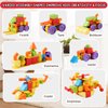 LOOIKOOS Magnetic Blocks,Magnetic Building Tiles for Kids 3-5 4-6,Montessori Toys for 3 4 5 6 Year Old Boy,Preschool STEM Educational Sensory Magnet Vehicle Toys for Ages 3-5 4-6 Year Old Boys