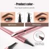 3D Waterproof Microblading Eyebrow Pencil Contouring Pen, 4 Tip Microblade Eyebrow Pen, Natural Makeup Fine Stroke Magic Eyebrow Pencil with 4 Micro-Fork Tip (Dark Brown)