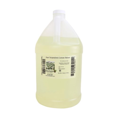 OliveNation Pure Lemon Extract for Baking, Tart Lemony Flavor for Cakes, Cookies, Icing, Filling, Terpeneless, PG Free, Non-GMO, Gluten Free, Kosher, Vegan - 16 ounces