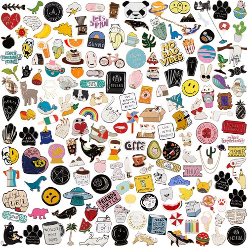 20 PCS Mixed Enamel Brooch Pins Bulk Set | Decoration Lapel Pin Clothes Accessories Birthday Christmas Festival Gift for Girls Women, No Repetition (Random Style)