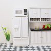 Miniature Dollhouse Fridge 1:12 Furniture Decoration Accessories Mini Refrigerator Kitchen Living Room Scene Model Ornaments (White)