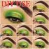 CAHIUYOA Green Eyeshadow Palette Green Glitter Makeup,Forest Emerald Green Yellow 15 Colors Matte Glitter Eyeshadow Long Lasting Colorful Eye Shadow Plattet for Women Girls