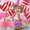 6pcs Sweet Candy Balloons Red Candy Foil Balloons for Candyland Children's Birthday Party Decorations