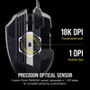Corsair SCIMITAR RGB ELITE Gaming Mouse For MOBA, MMO - 18,000 DPI - 17 Progammable Buttons - iCUE Compatible - Black
