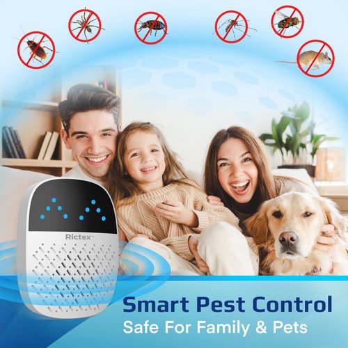 Advanced AI Ultrasonic Pest Repeller: Indoor Ultrasonic Repellent for Mouse, Rodent, Mice, Spider, Ant, Electronic Plug in Pest Control, 1 Pack