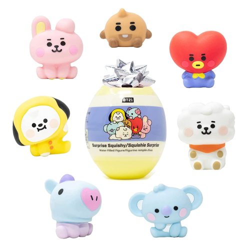 Hamee LINE Friends BT21 (Baby) [Surprise Capsule Series] Cute Water Filled Squishy Toy [Birthday Gift Bags, Party Favors, Gift Basket Filler, Stress Relief Toys] - 1 Pc. (Mystery - Blind Capsule)